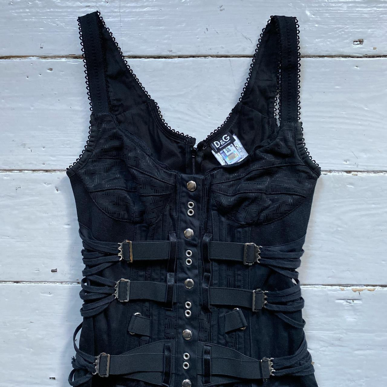 Dolce & Gabbana Bondage Vintage Black Dress Skirt (Small)