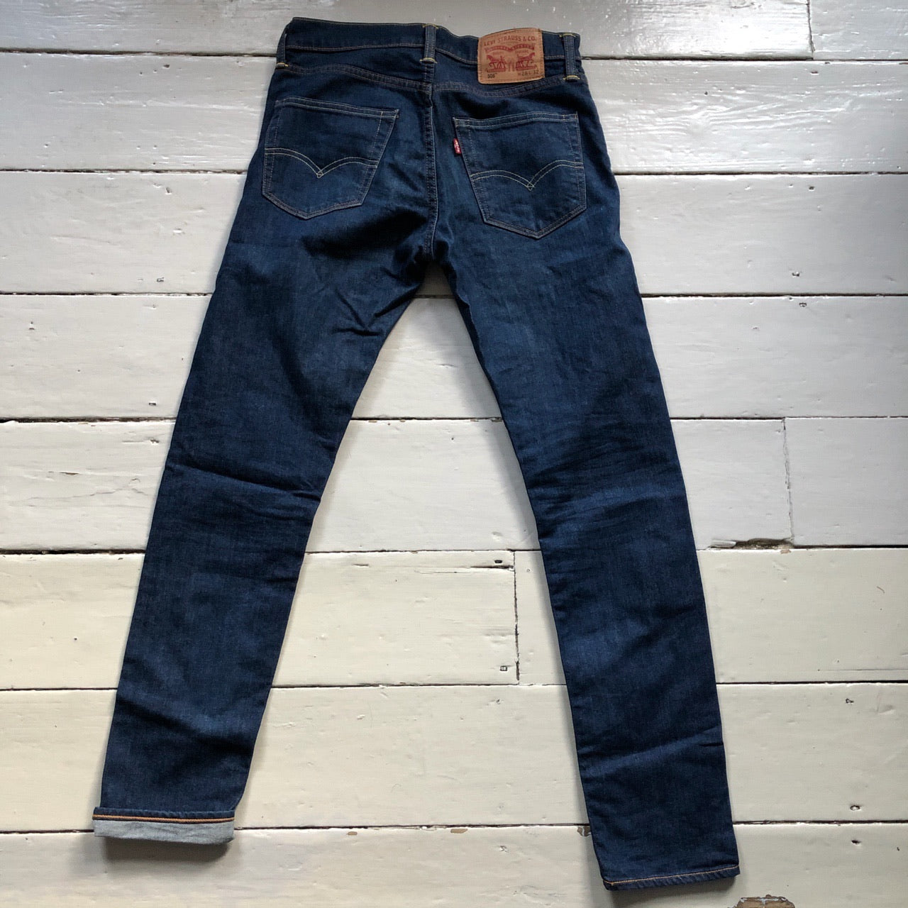 Levis 508 Slim Fit Navy Jeans (28/32)
