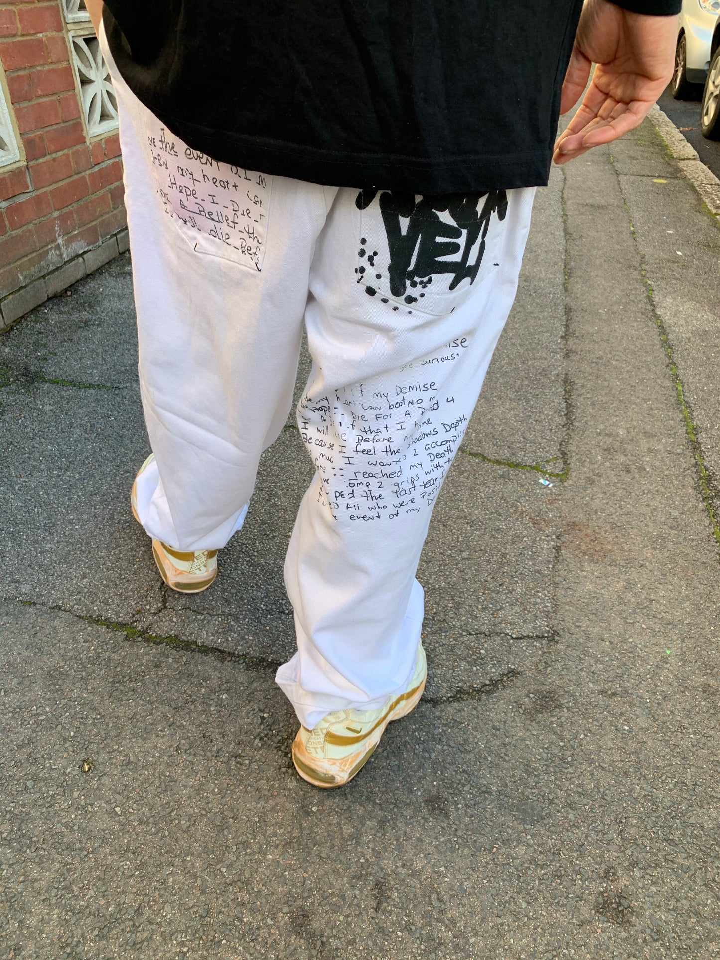 Tupac Makaveli Vintage White Jeans (36/28)