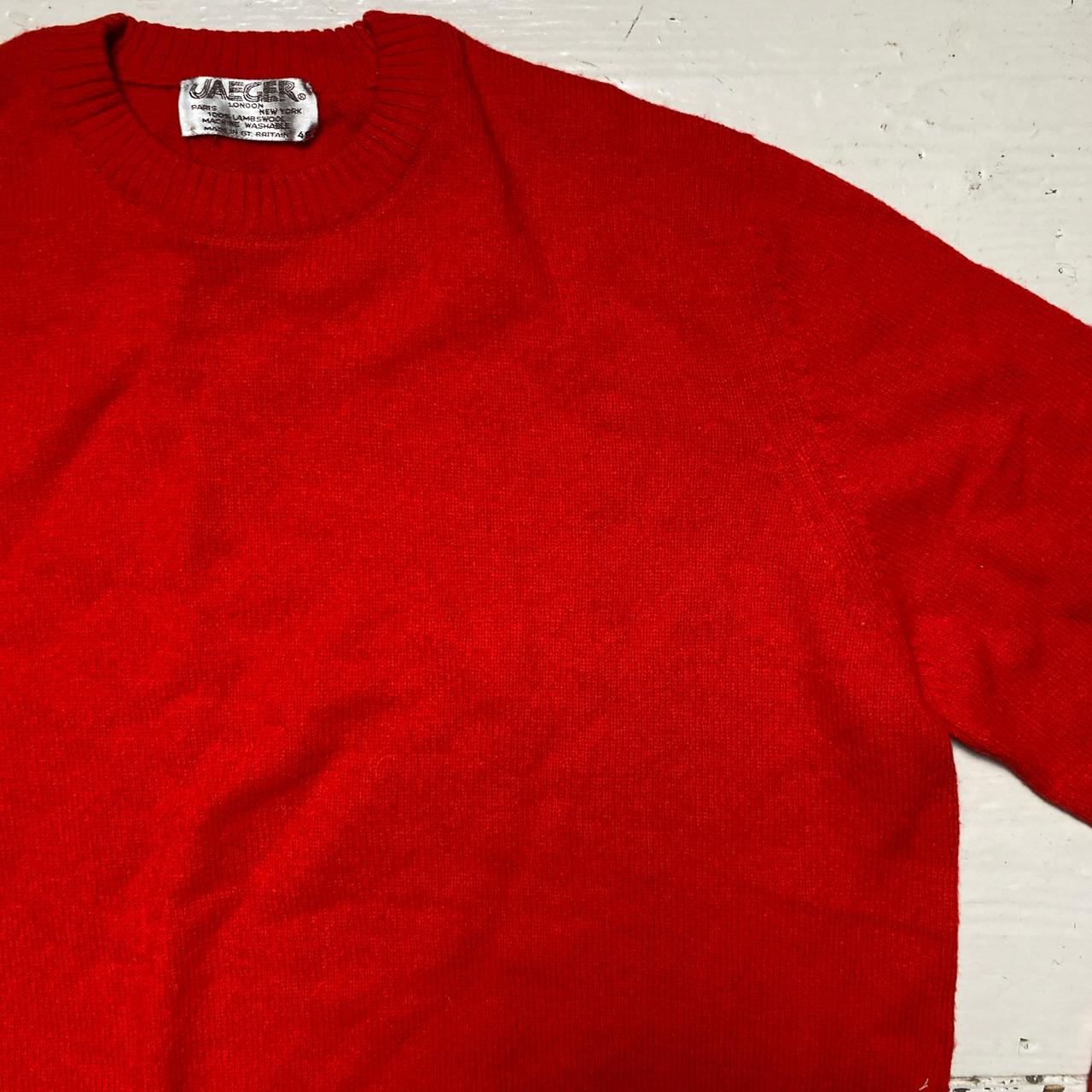 Jaegar Red Lambswool Red Jumper