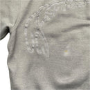 Track Mafia Grey and White Embroidery Stitch Jumper (S)