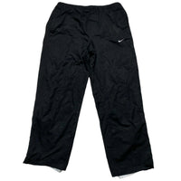 Nike Black and White Swoosh Baggy Trackpant Shell Bottoms (M)