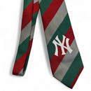 New York Yankees Print United Colours of Benetton red and green striped tie