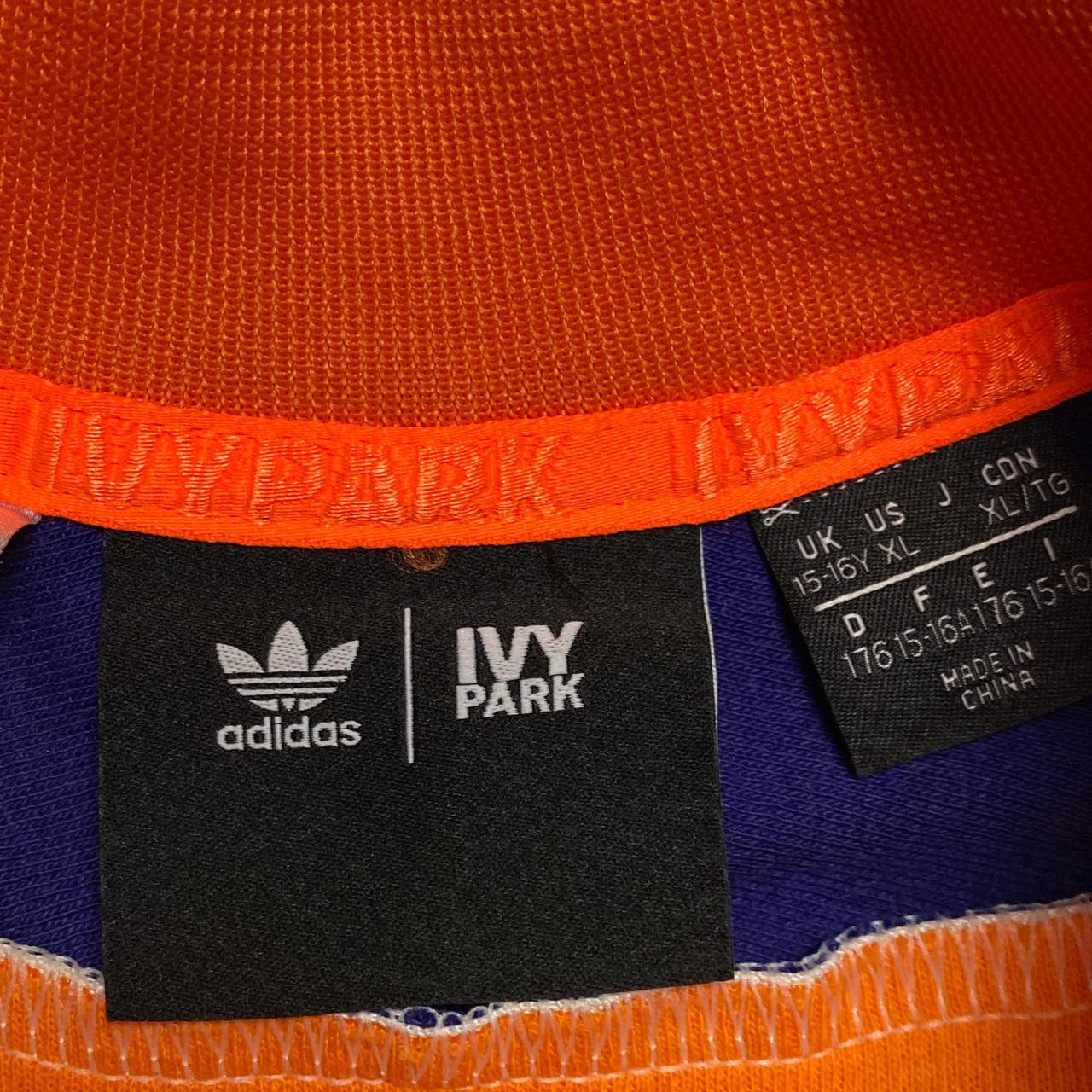 Ivy Park Adidas Originals Orange White and Blue Long Sleeve Jersey T Shirt