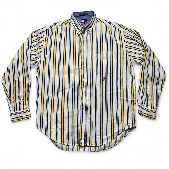 Tommy Hilfiger Striped White Yellow and Blue Shirt (L)