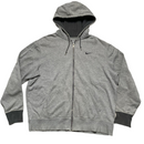 Nike Athletic Department Grey Swoosh Zip Hoodie (XL)