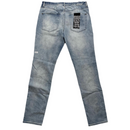 Ksubi Light Blue Custom AJ Tracey Revenge Grateful Dead Slim Distressed Jeans (W 34)