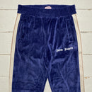 Palm Angels Navy Cream and Brown Velour Baggy Bottoms (L)
