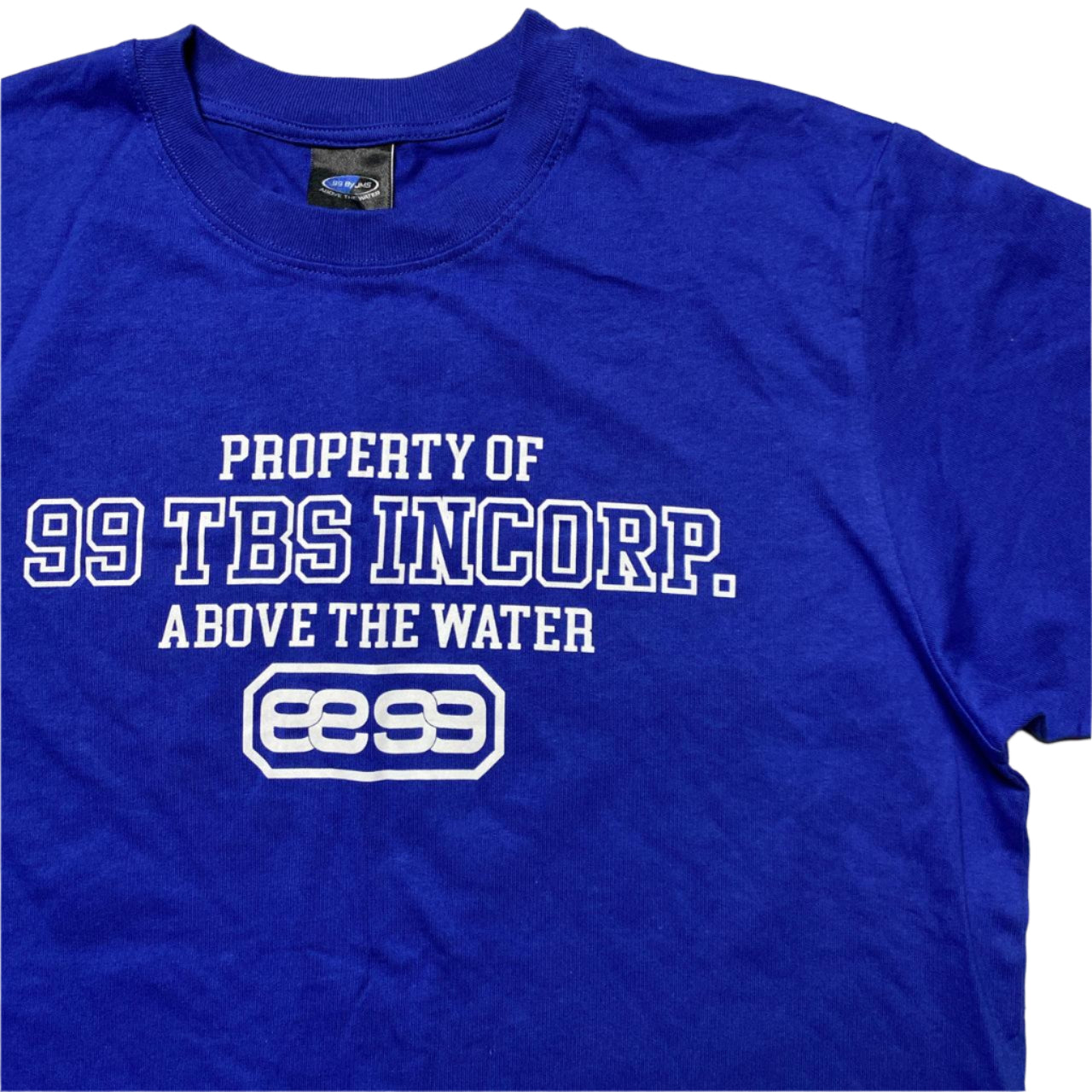 99 By JMS Above The Water Blue and White T Shirt (M)