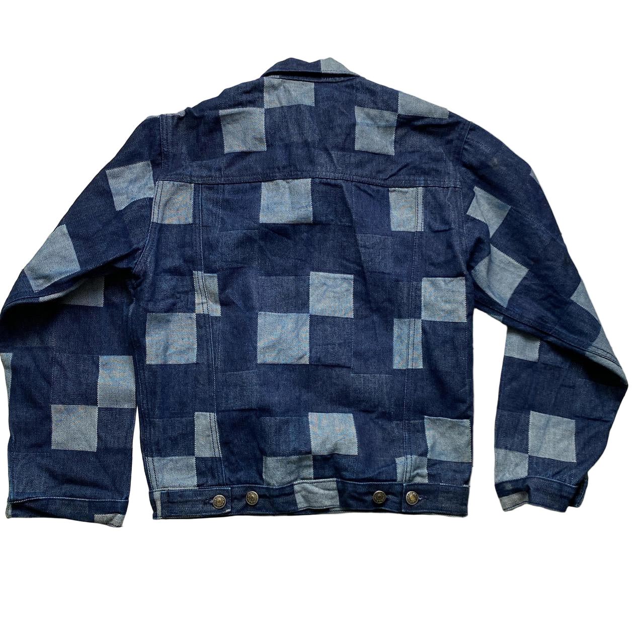 Classic Jeans Vintage 90’s Mixed Denim Colour Patches Jacket (S)