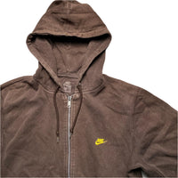 Nike Brown and Yellow Swoosh Vintage Hoodie (M)