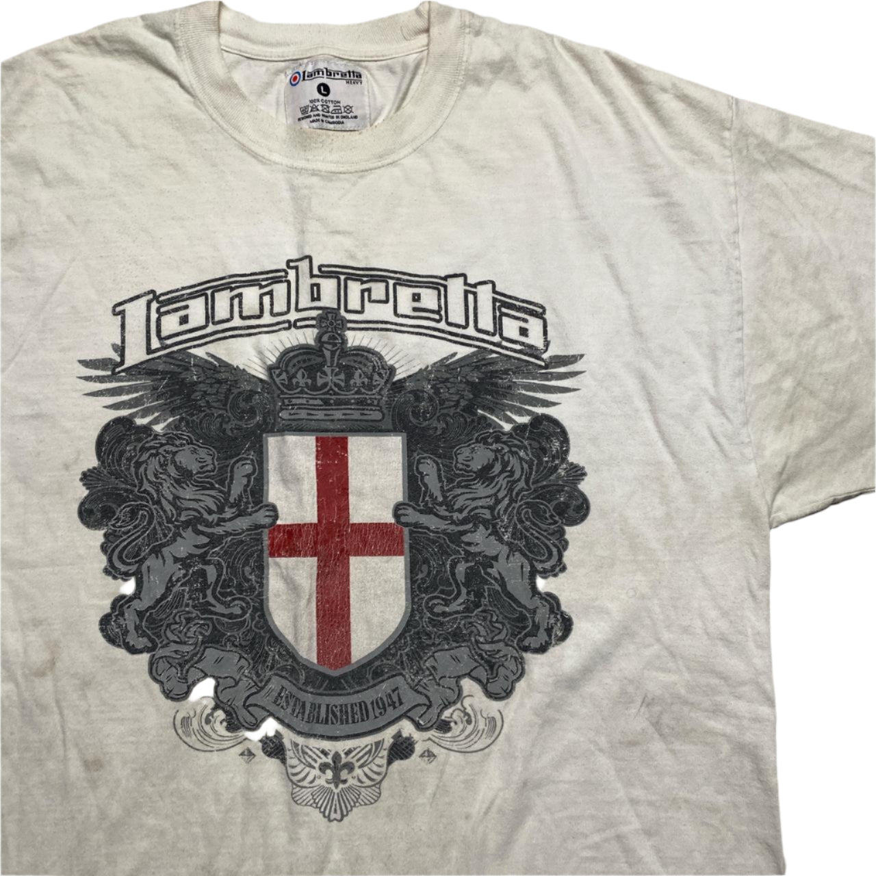 Lambretta Vintage White T Shirt (L)