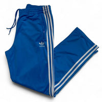 Adidas Originals Blue and White Tracksuit Bottoms (M)