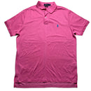 Ralph Lauren Polo Pink and Blue Pony Polo Short Sleeve Shirt (XL)
