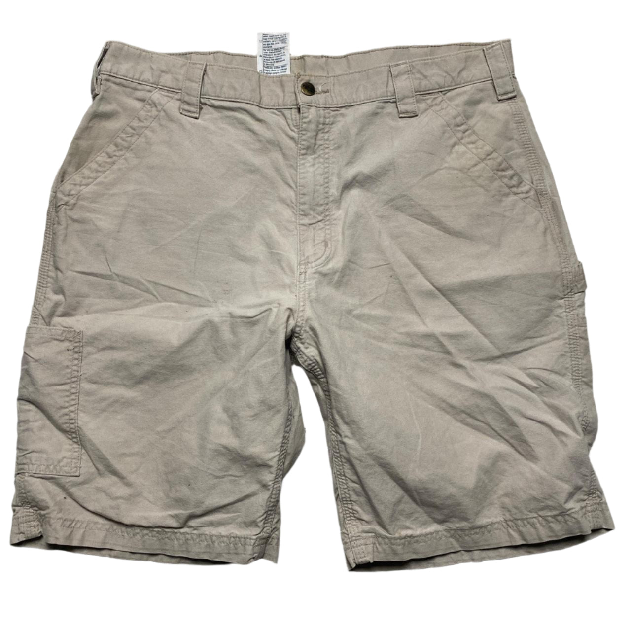 Carhartt Tan Original Fit Baggy Cargo Carpenter Shorts (38W)