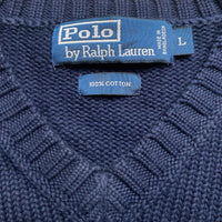 Polo Ralph Lauren Navy and Blue Vest Body Warmer Jumper (L)