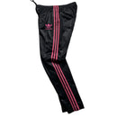 Adidas Chile Black and Pink Womens Trackpant Bottoms (L)