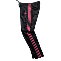 Adidas Chile Black and Pink Womens Trackpant Bottoms (L)