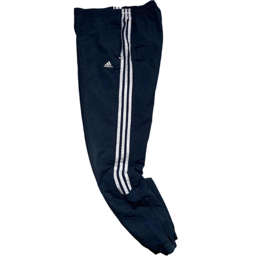 Adidas Navy and White Shell Trackpant Bottoms (S)