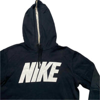 Nike Club Black and White Spellout Hoodie (M)