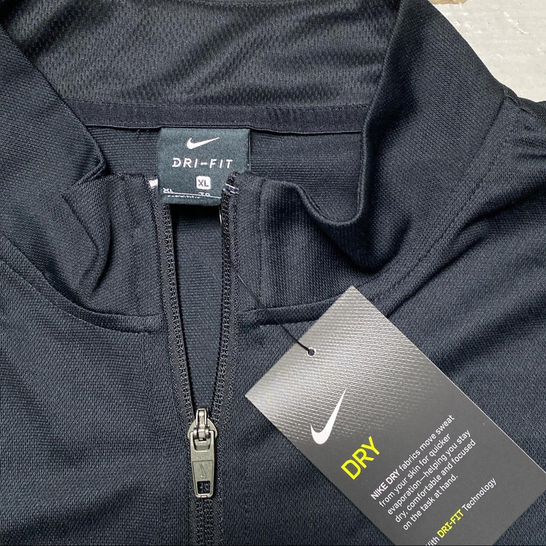 Nike Black and Gold Dri Fit Football Training Jacket (XL)