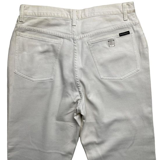 YSL Yves Saint Laurent Vintage White Baggy Jeans (34W)