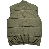 True Religion Khaki Green Puffer Gilet Vest (S)
