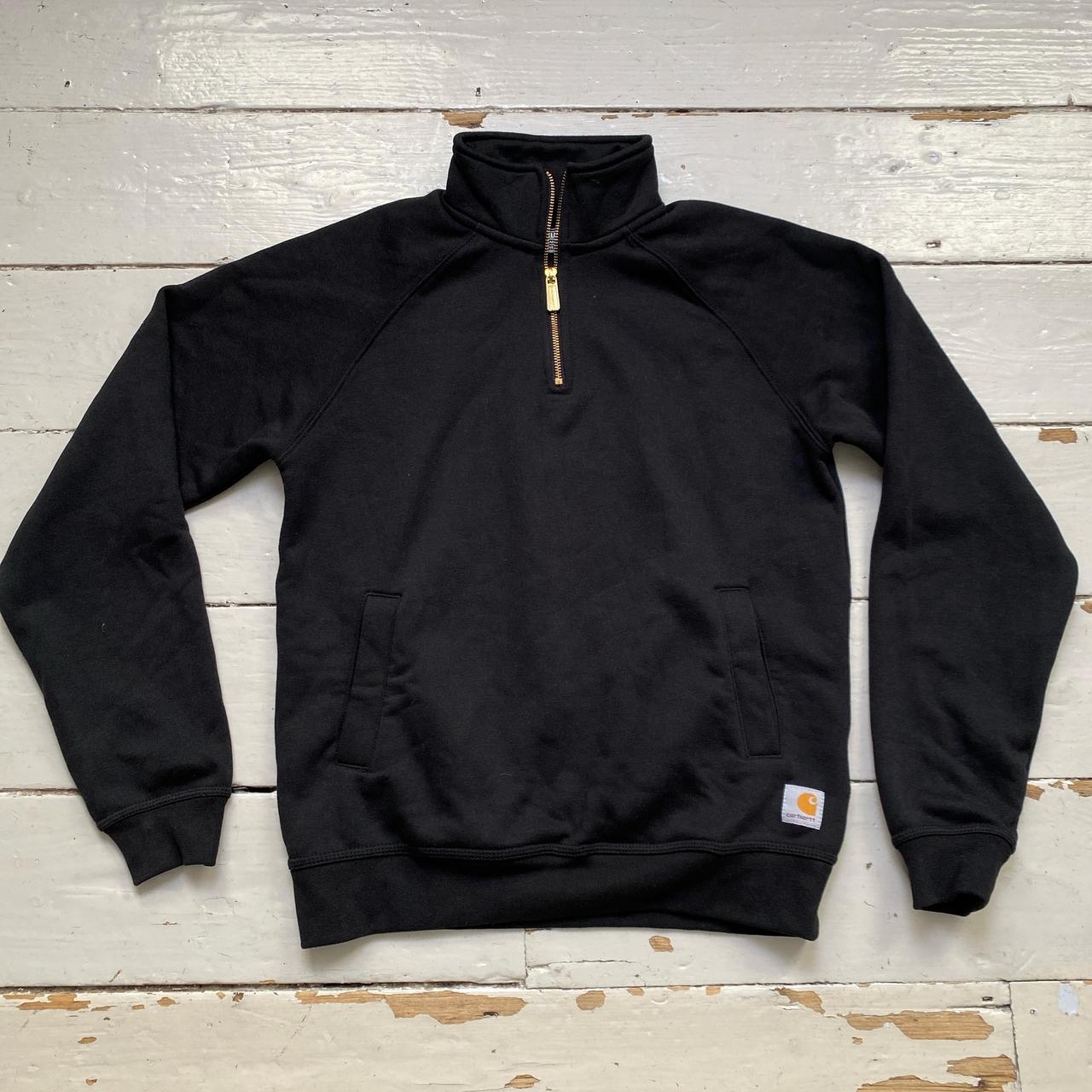 Carhartt Black and White Patch Quarter Zip Jumper