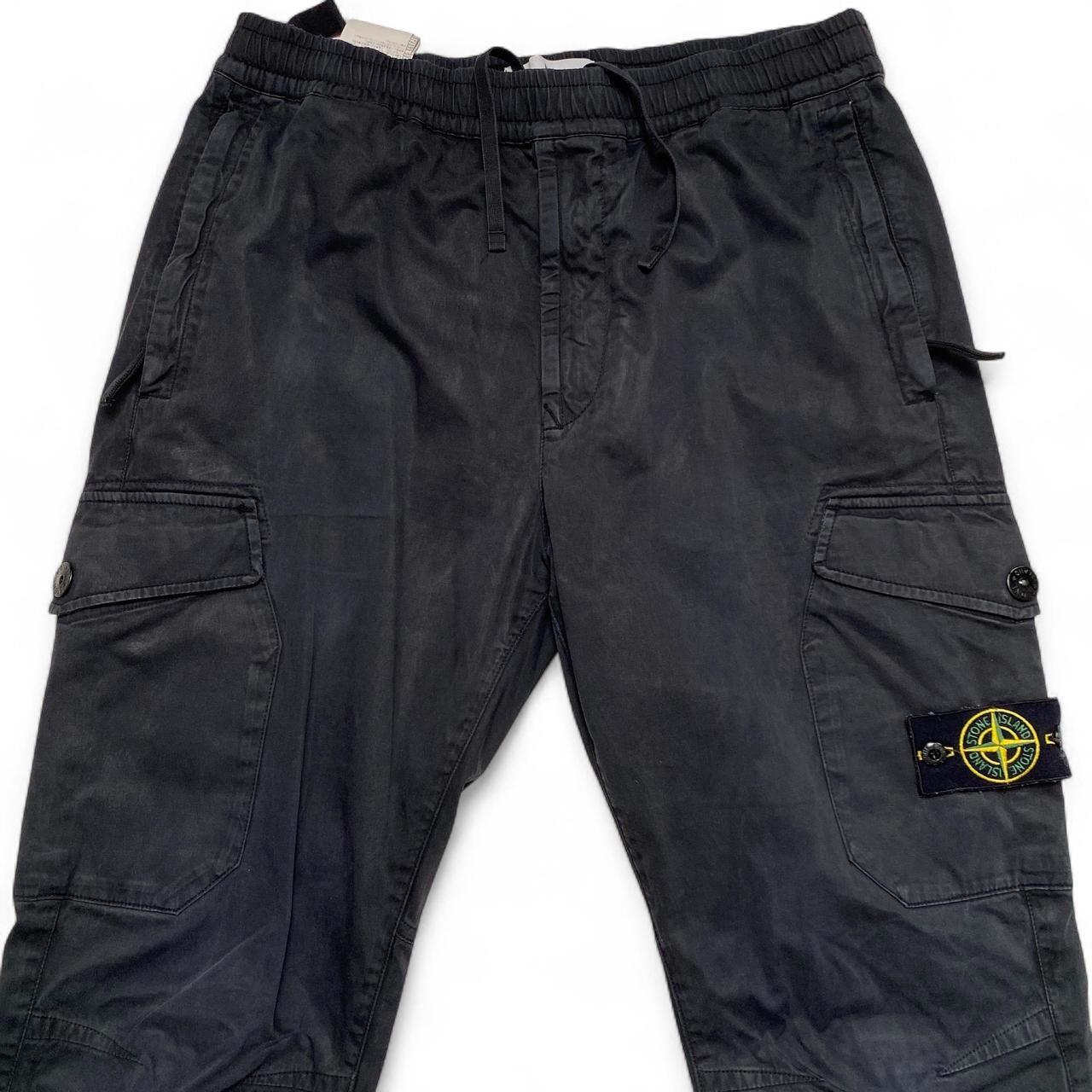 Stone Island Black Slim Cargo Trousers (32W)