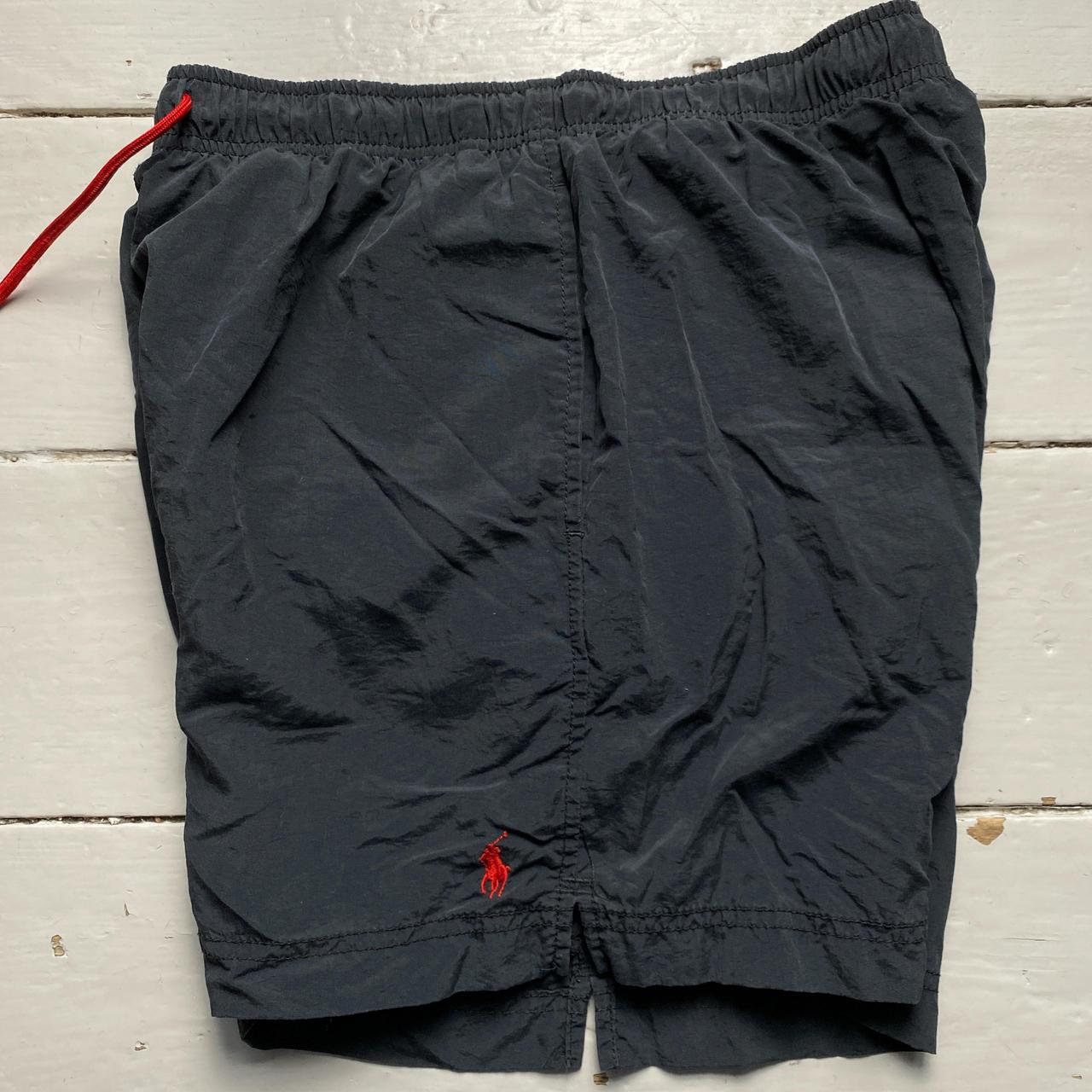 Polo Ralph Lauren Black and Red Swim Trunk Shorts