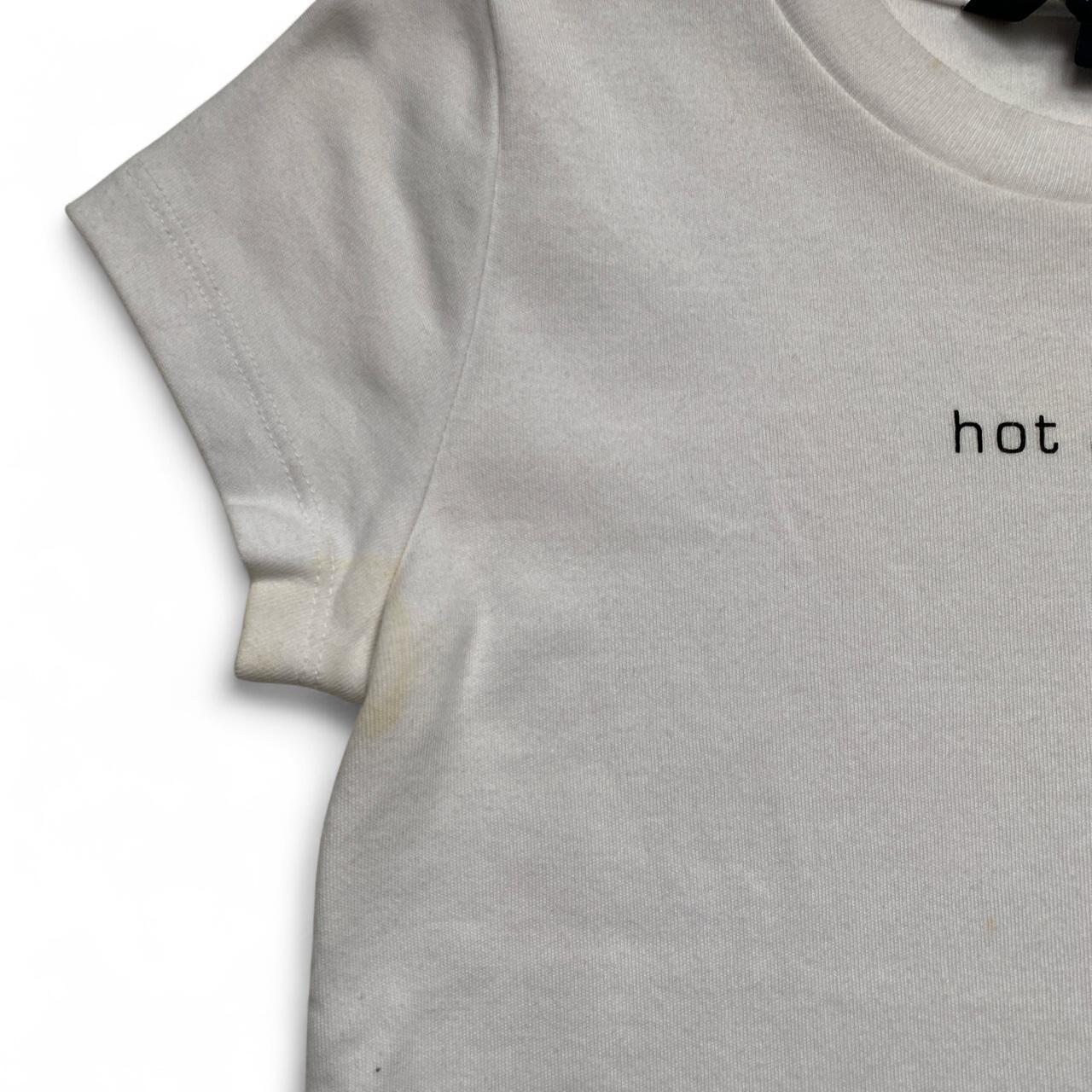 Hot as FCUK French Connection Womens White and Black Baby Tee Shirt (XS)