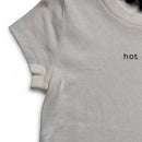 Hot as FCUK French Connection Womens White and Black Baby Tee Shirt (XS)