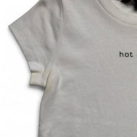 Hot as FCUK French Connection Womens White and Black Baby Tee Shirt (XS)