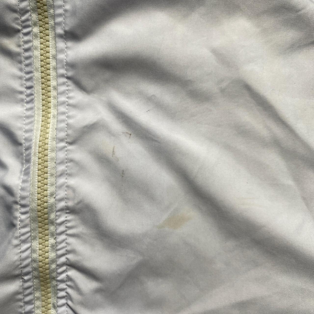 Fubu Vintage White Shell Tracksuit Windbreaker Jacket White and Black (L)