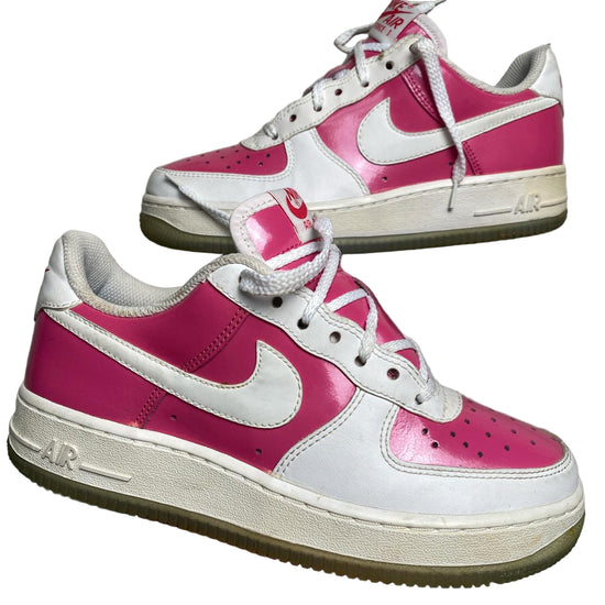 Nike Air Force 1 Valentines 2008 Pink Patent and White (UK 3.5)