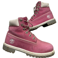 Timberland Pink Nubuck White and Grey High Boots (UK 3)