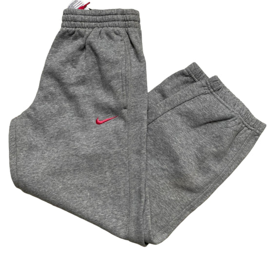 Nike Grey and Pink Swoosh Baggy Joggers (XS)