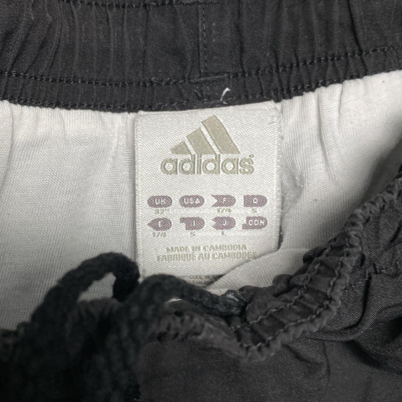 Adidas Black and White Trackpant Baggy Bottoms (L)