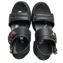 Buffalo Strap Platform Sandals Black Leather (UK 5)