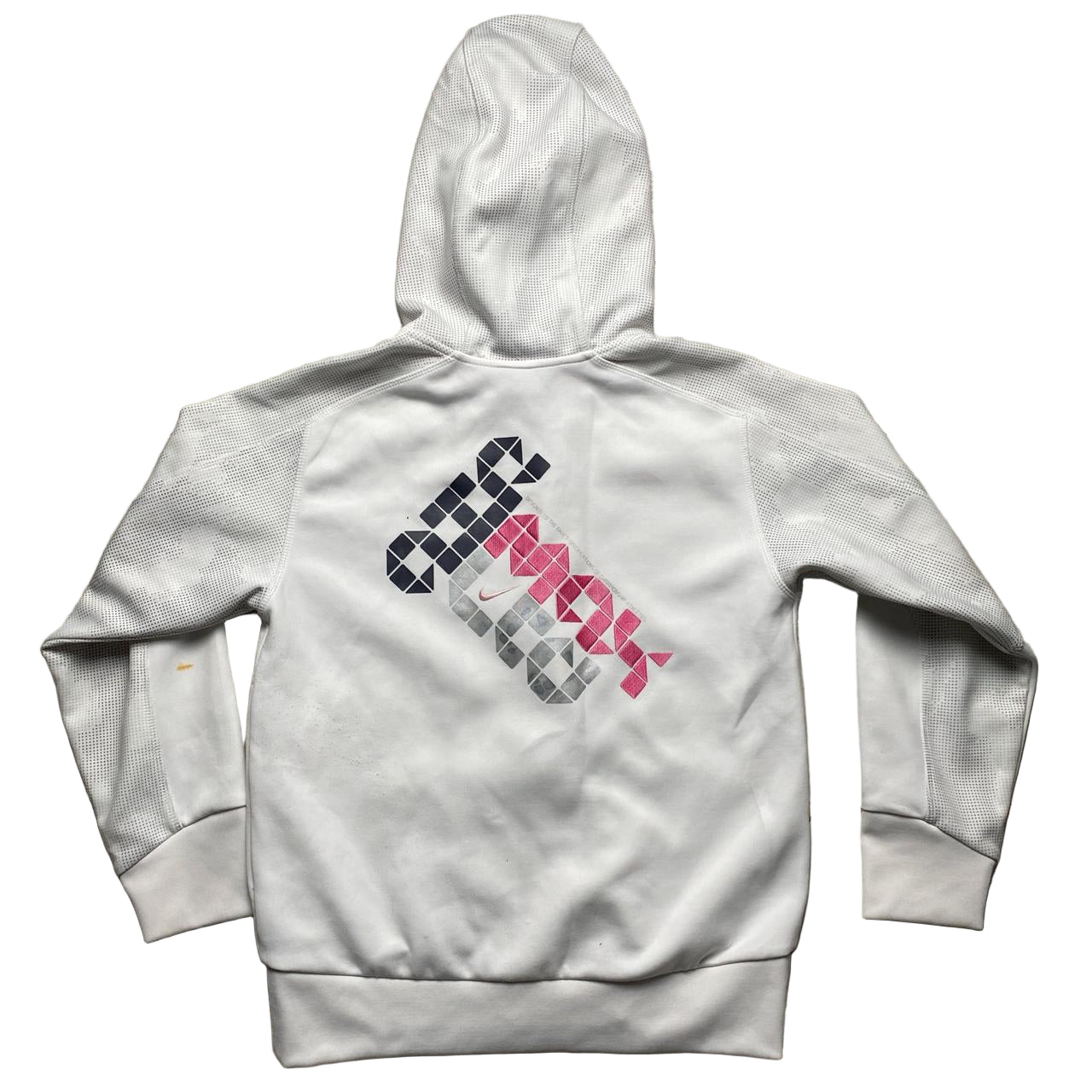 Nike Air Max LTD Vintage Womens White and Pink Hoodie (S)