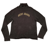 DKNY Vintage Heavy Cable Knit Brown Jumper (XL)