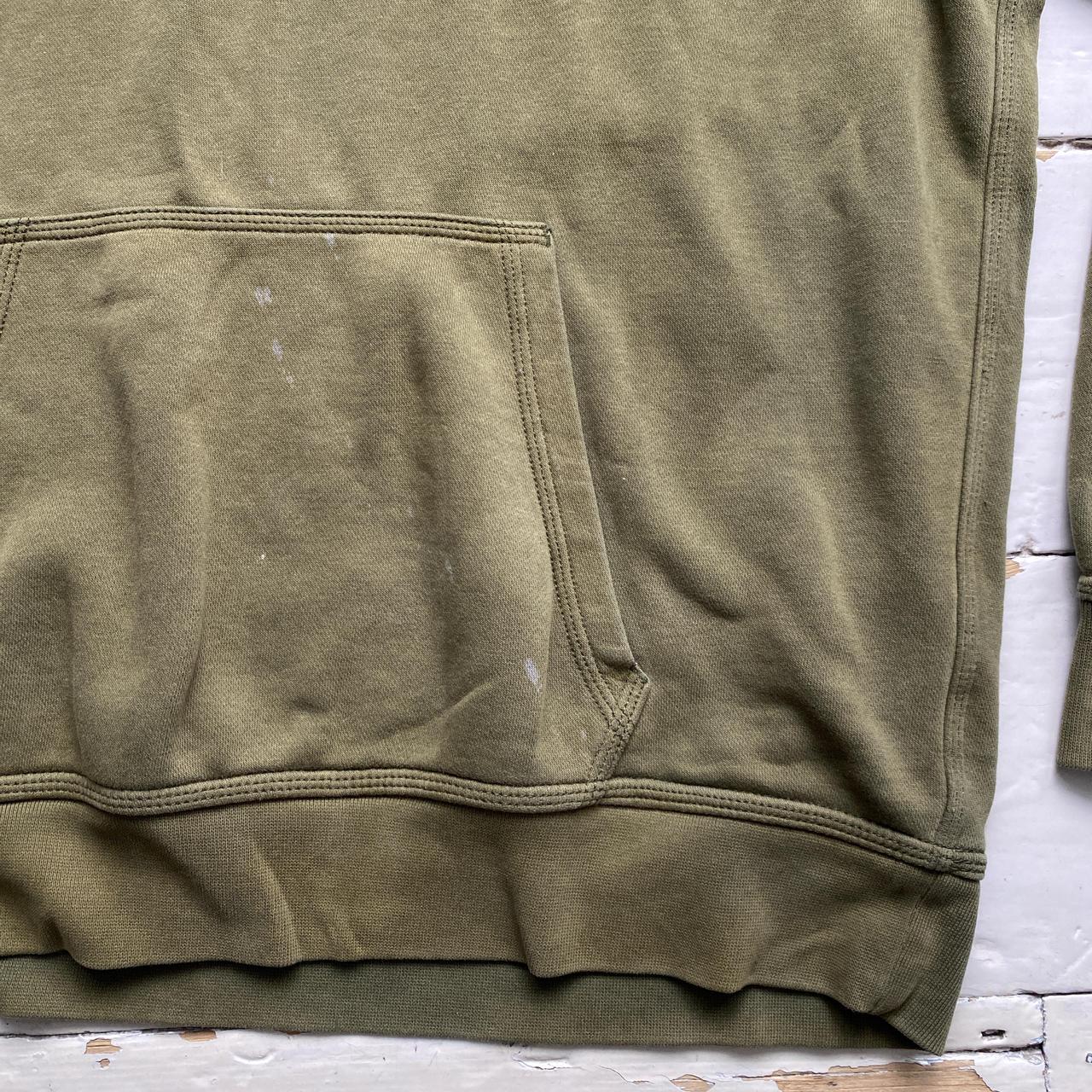 Nike Olive Green and Black Swoosh Hoodie