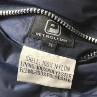 Petroleum Vintage 90’s Reversible Fleece Navy and Cream Puffer Jacket (XL)