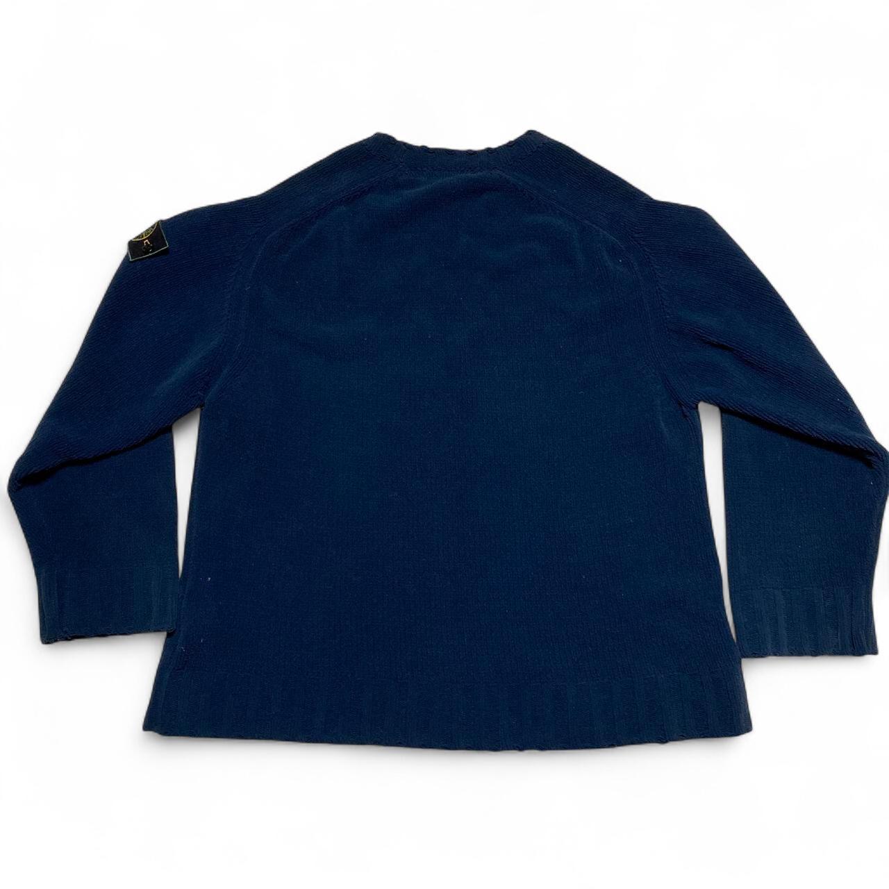 Stone Island Vintage 90’s Green Edge Navy Thick Jumper (XL)