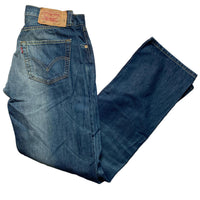 Levis 501 Vintage Stonewashed Navy Jeans (32W)