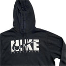 Nike Swoosh Spellout Black and White Hoodie (M)