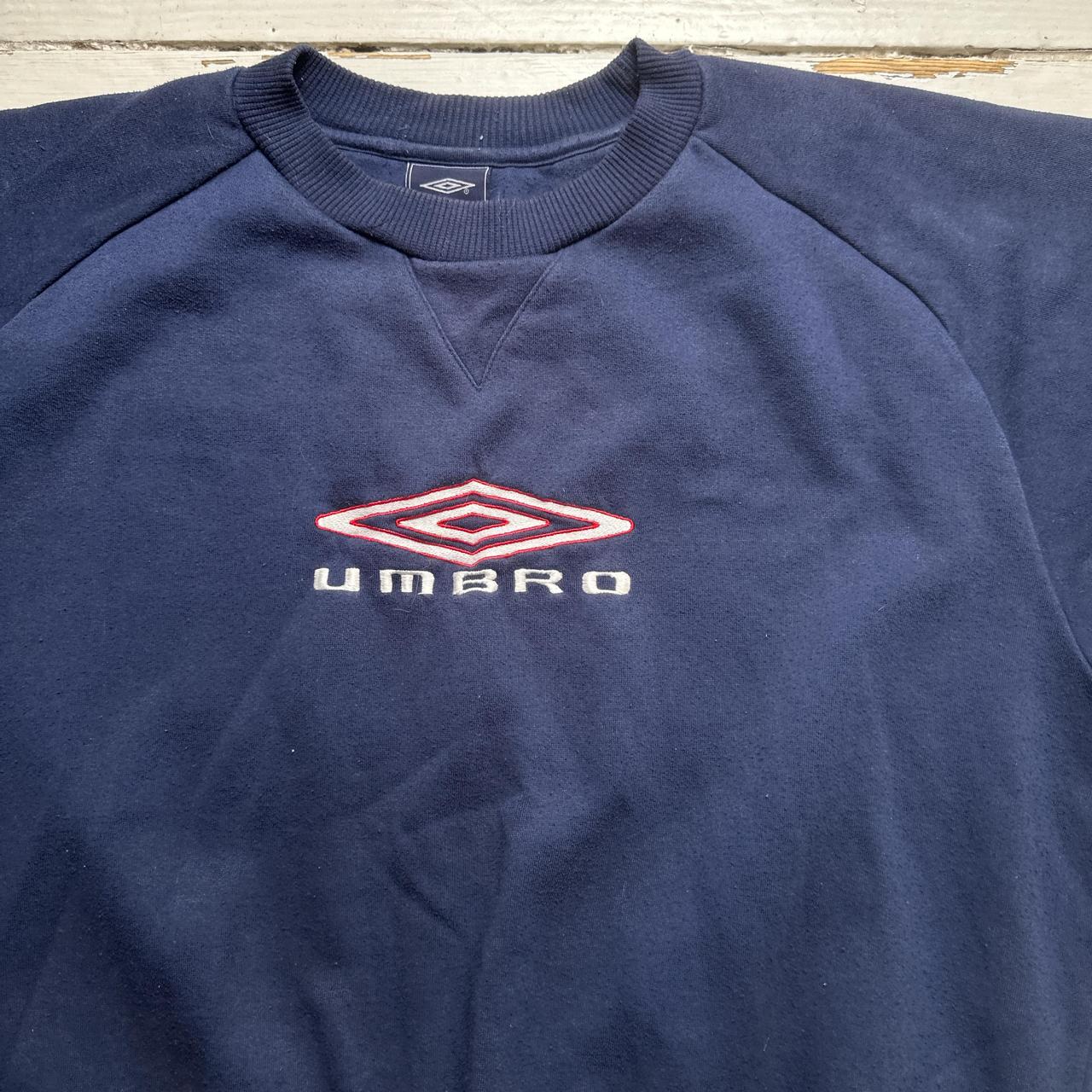 Umbro Vintage Cropped Navy White and Red Jumper