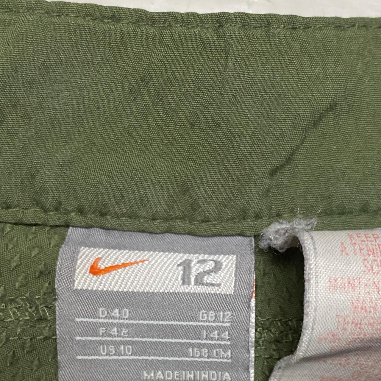 Nike Khaki Green and Pink Swoosh Baggy Womens Cargo Snopant Trousers (12)