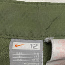 Nike Khaki Green and Pink Swoosh Baggy Womens Cargo Snopant Trousers (12)