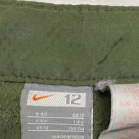 Nike Khaki Green and Pink Swoosh Baggy Womens Cargo Snopant Trousers (12)
